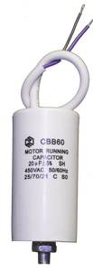 CBB60-G-20-450 | Конденсатор пусковой CBB60 20 мкФ 450В изолированные выводы; болт